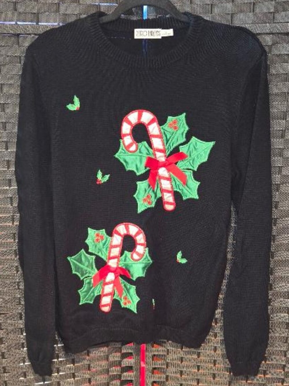 Retro Threads Candy Can and Holly Holiday Crewneck Sweater